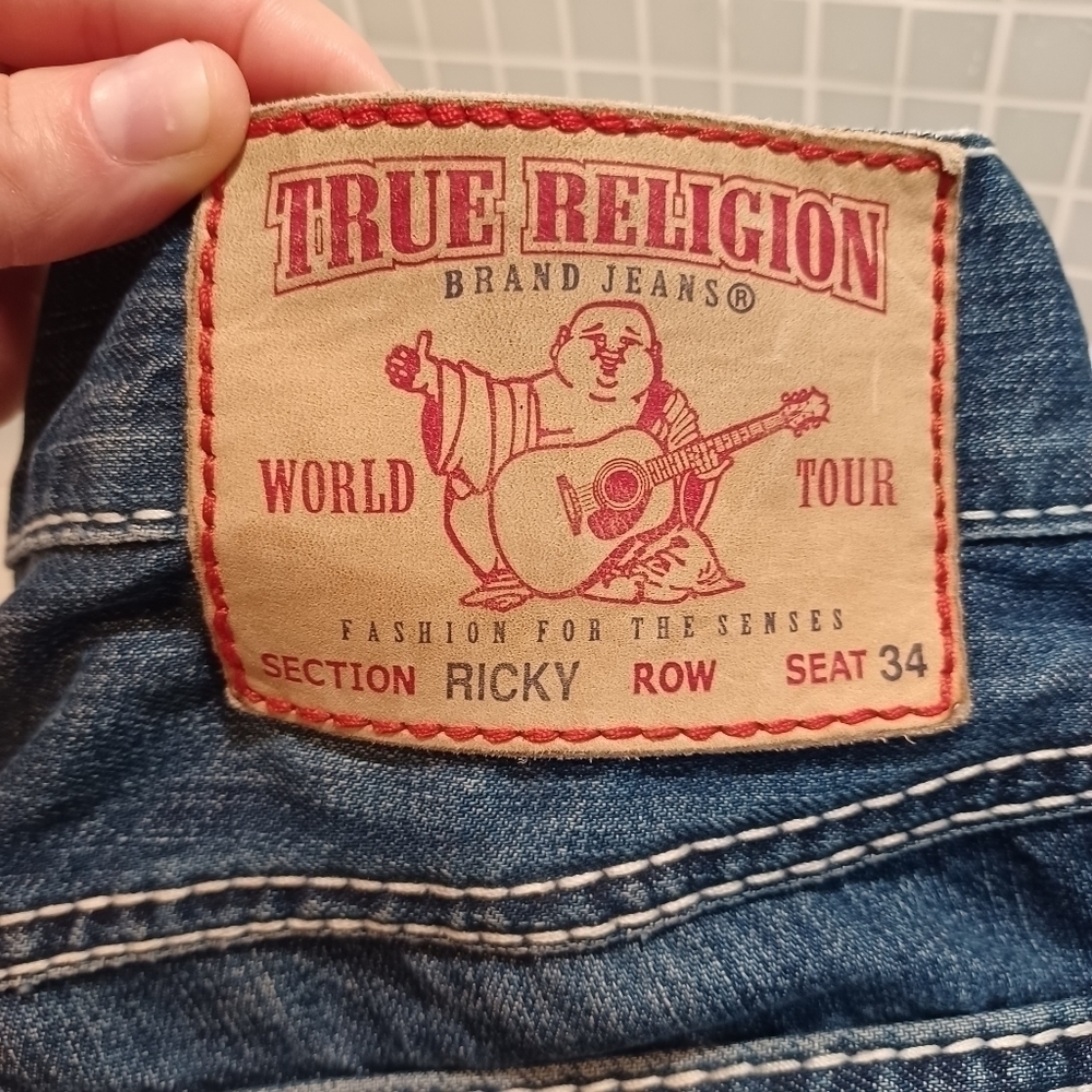 RARE True Religion Ricky boot cut wide straight leg Jeans - Picture 9 of 16